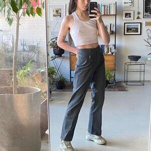 Classic vintage 90s/y2k high rise straight leg gray trousers